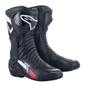 Bottes moto Alpinestars S-MX 6 noir-blanc-gris-rouge