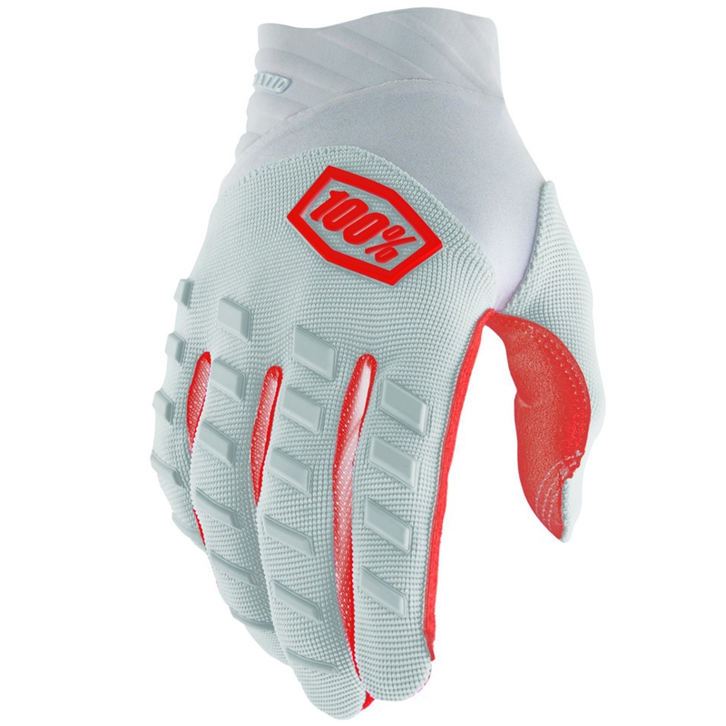 Motokrosové rukavice 100% - USA AIRMATIC stříbrné