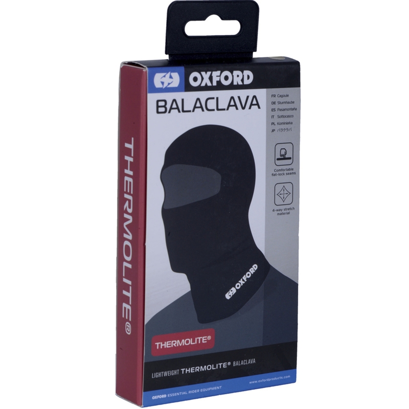 Cagoule moto Oxford Balaclava Thermolite® noir
