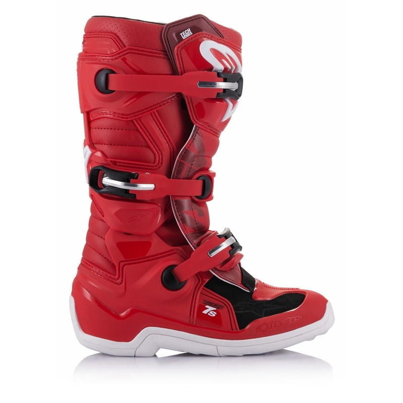 Bottes de moto pour enfants Alpinestars Tech 7 S rouges