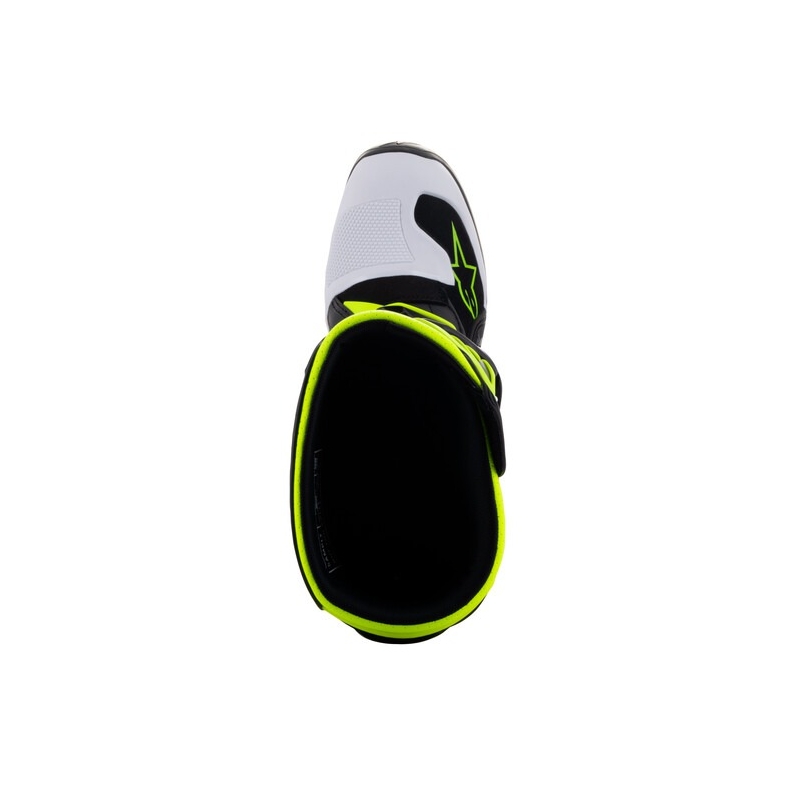 Bottes moto enfant Alpinestars Tech 7 S noir-blanc-jaune fluo-bleu