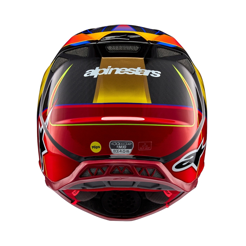 Casque de motocross Alpinestars Supertech S-M10 Era or-rouge