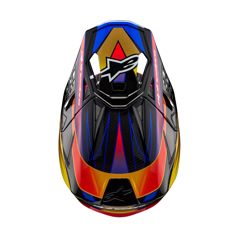 Casque de motocross Alpinestars Supertech S-M10 Era or-rouge
