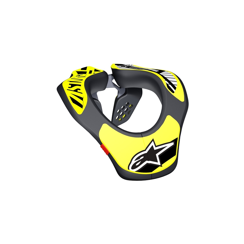 Protège-nuque pour enfant Alpinestars Neck Support Youth, jaune fluo/noir