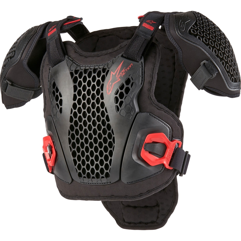 Gilet de protection Alpinestars Bionic Action Youth Chest noir-rouge
