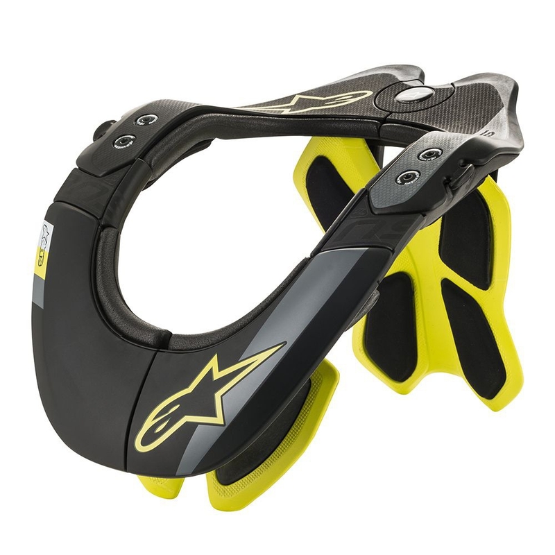 Protège-cou Alpinestars BNS Tech-2 noir-jaune fluo