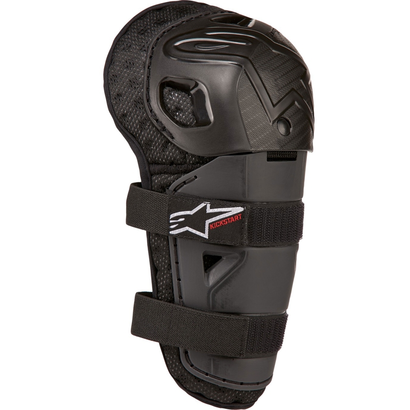 Genouillères Alpinestars Bionic Kickstart pour enfant, noir et rouge