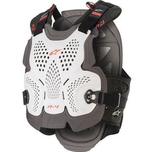 Protection de poitrine Alpinestars A-4 MAX blanc-anthracite-rouge