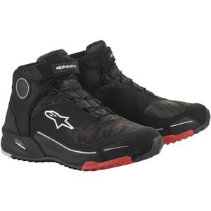 Bottes de moto Alpinestars CR-X Drystar noir camouflage-rouge