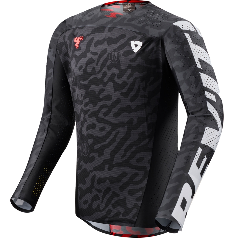 Maillot de motocross Revit Thirteen noir