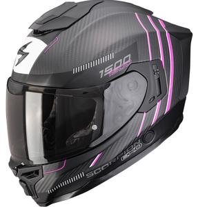 Casque moto intégré Scorpion EXO-1500 Carbon Air Zity noir mat-rose