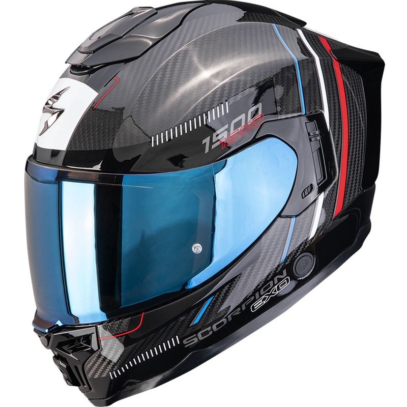Casque intégral de moto Scorpion EXO-1500 Carbon Air Zity noir-rouge-bleu