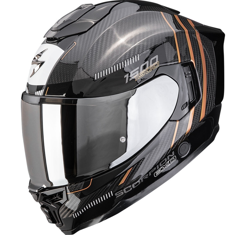 Casque intégral de moto Scorpion EXO-1500 Carbon Air Zity noir cuivre