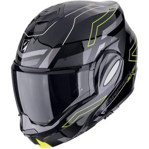 Casque moto pliable Scorpion EXO-TECH EVO CONQUER noir-jaune fluo