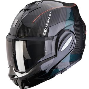 Casque moto modulable Scorpion EXO-TECH EVO Carbon CAD noir-vert