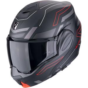 Casque moto pliable Scorpion EXO-TECH EVO CONQUER noir mat-rouge