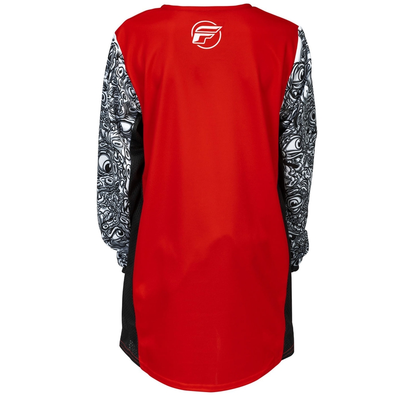 Dětský motokrosový dres FLY Racing KINETIC MUTANT červeno-bílo-černé