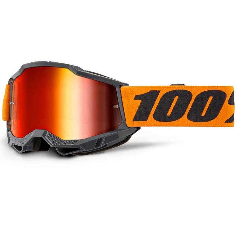 Motokrosové brýle 100% Accuri 2 oranžové s červeným plexi