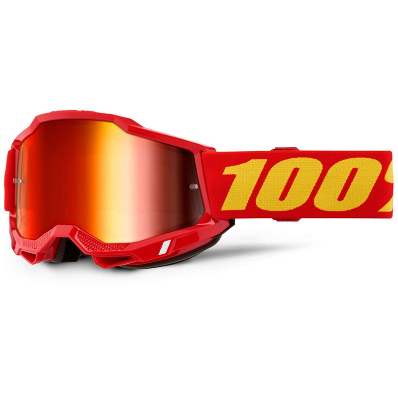 Motokrosové brýle 100% Accuri 2 červené s červeným plexi