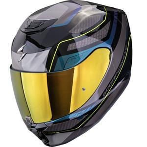 Casque moto intégral Scorpion EXO-391 Leo noir-bleu