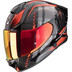 Casque moto intégral Scorpion EXO-530 Air Theras noir métallisé-rouge