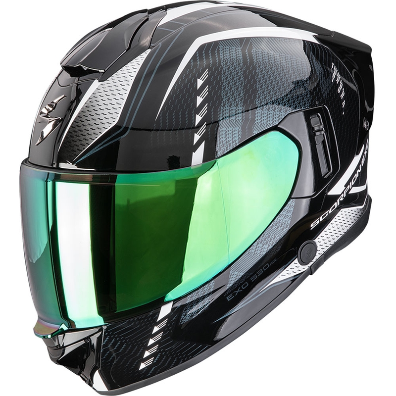 Casque moto intégral Scorpion EXO-530 Air Theras noir-nacre-blanc