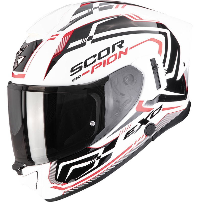 Casque moto intégral Scorpion EXO-530 Air Slope blanc-noir-rouge