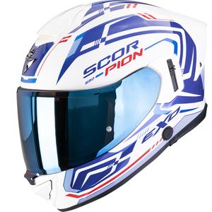 Casque moto intégral Scorpion EXO-530 Air Slope blanc-bleu-rouge