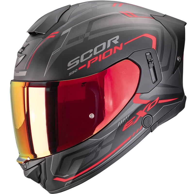 Casque intégral de moto Scorpion EXO-530 Air Slope noir mat-rouge