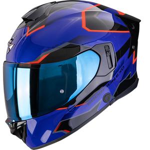 Casque moto intégral Scorpion EXO-530 Air Clip bleu-noir-rouge