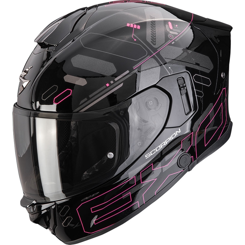 Casque moto intégral Scorpion EXO-530 Air Fond noir-rose