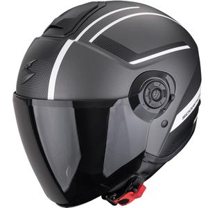 Casque moto ouvert Scorpion EXO-CITY II Cosmos argent mat-blanc