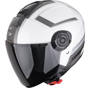 Casque moto ouvert Scorpion EXO-CITY II Cosmos blanc perle-argent