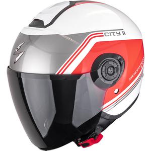 Casque moto jet Scorpion EXO-CITY II Vita blanc-rouge