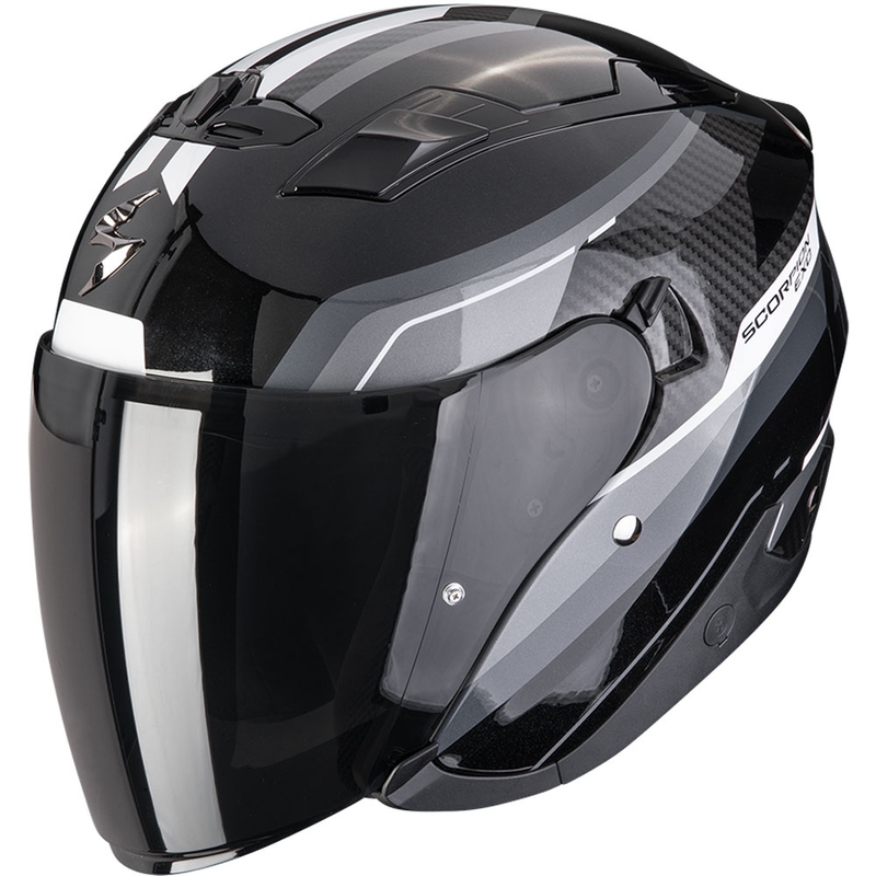 Casque moto ouvert Scorpion EXO-230 Hipe noir-argent