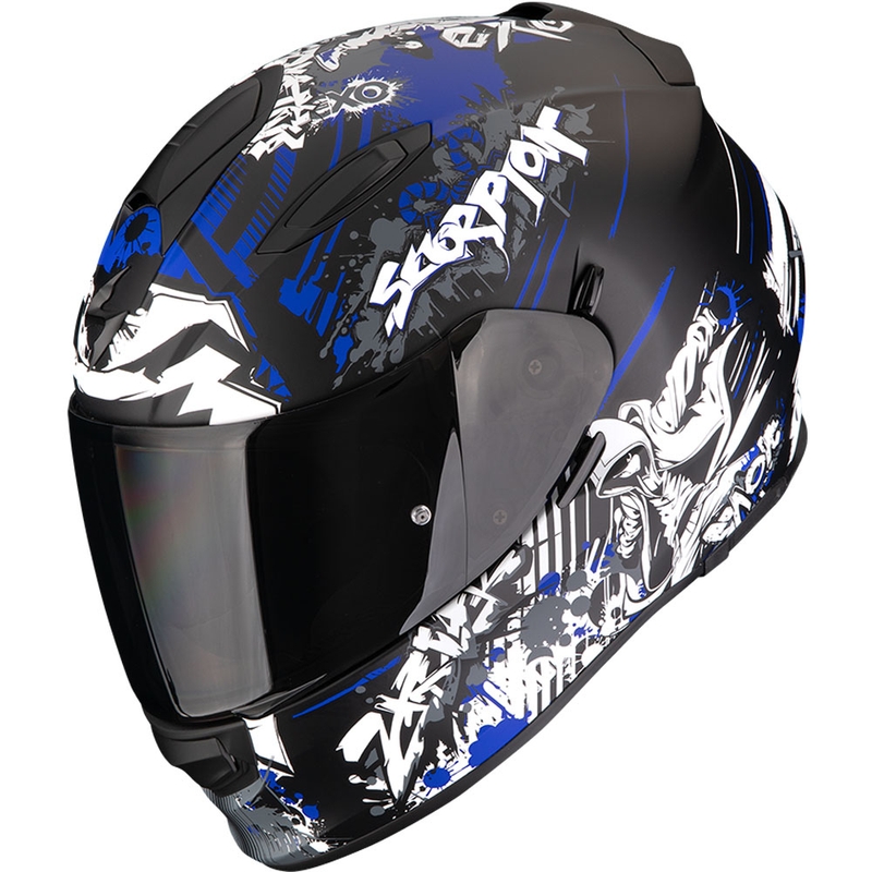 Casque moto intégral Scorpion EXO-491 Spector noir-bleu mat