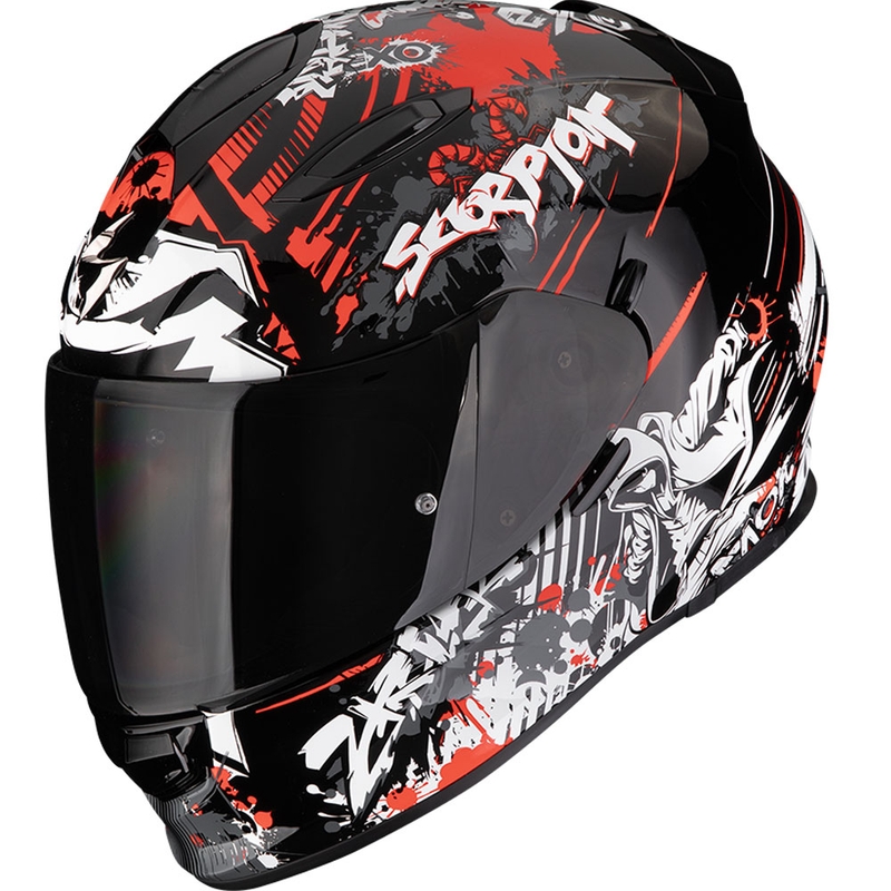Casque moto intégral Scorpion EXO-491 Spector noir-rouge