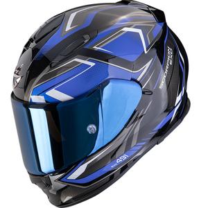 Casque moto intégral Scorpion EXO-491 Zumo noir-bleu