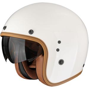 Casque moto ouvert Scorpion Belfast EVO Luxe Crème