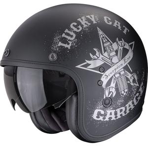 Casque moto ouvert Scorpion Belfast Hangar noir mat-argent