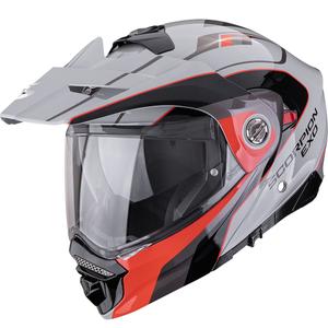 Casque moto enduro Scorpion ADX-2 Kamps gris-rouge