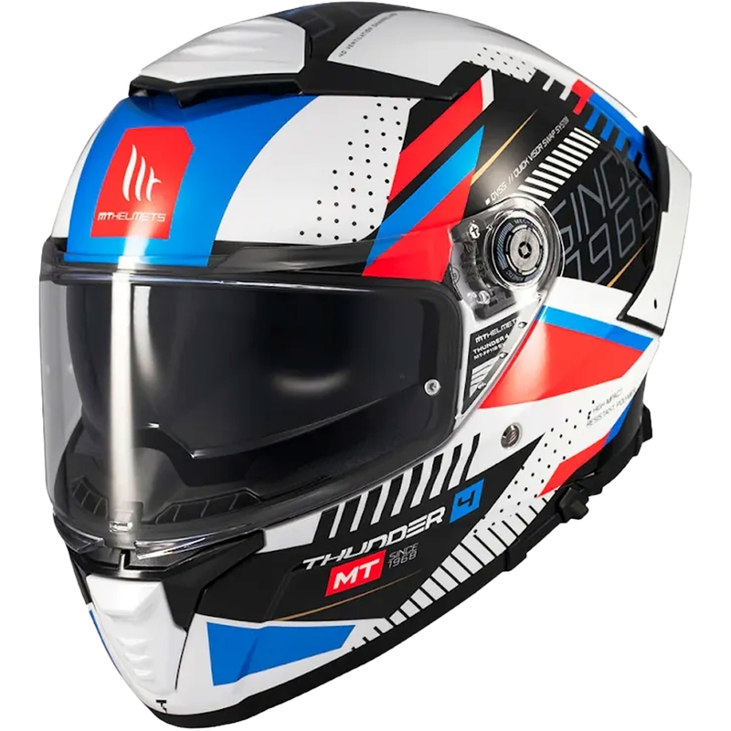 Casque intégral de moto MT Thunder 4 SV Luminence bleu