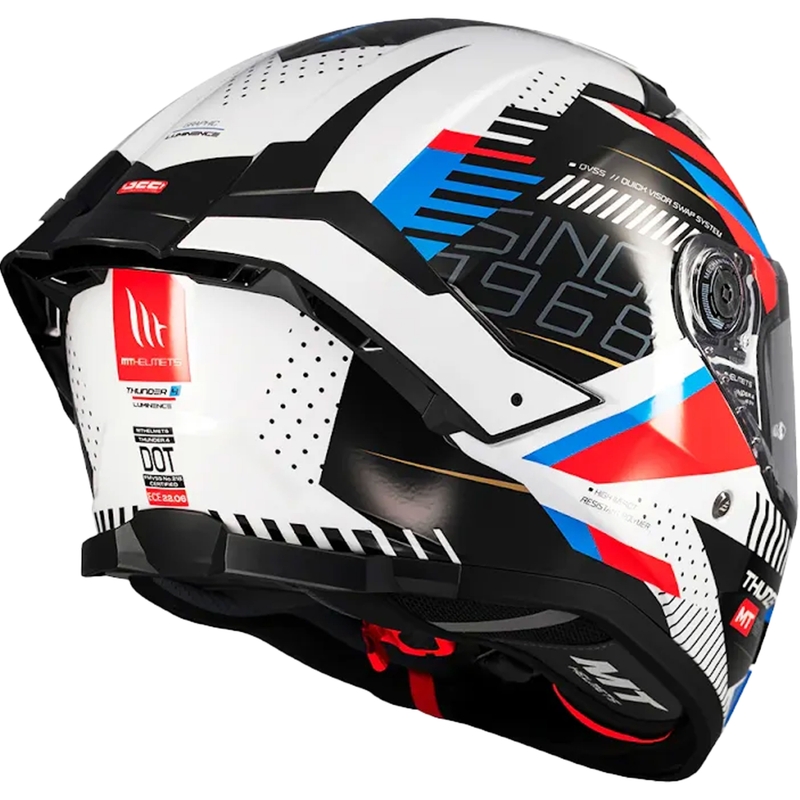 Casque intégral de moto MT Thunder 4 SV Luminence bleu