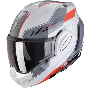 Casque moto modulable Scorpion EXO-TECH EVO Socius gris-rouge