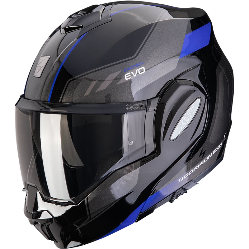 Casque moto modulable Scorpion EXO-TECH EVO Socius noir-bleu