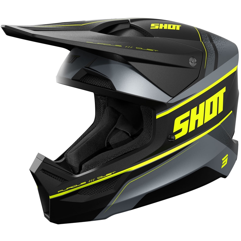 Motokrosová helma Shot Furious Dust matná fluo žlutá