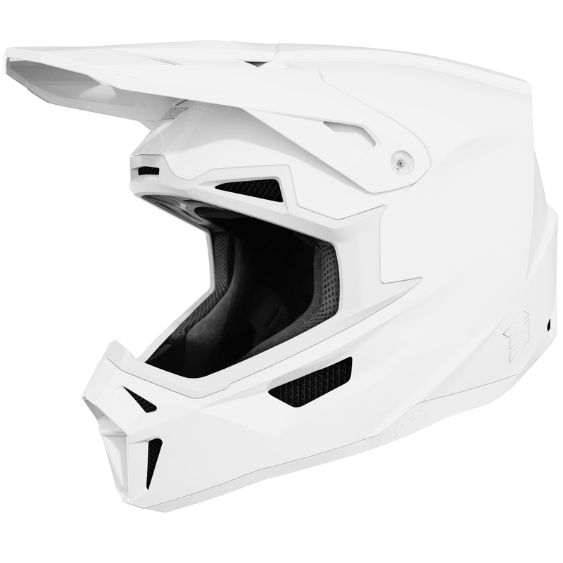 Motokrosová helma Shot Lite Solid lesklá bílá