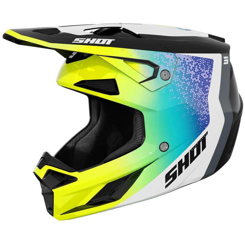 Motokrosová helma Shot Speed Hybrid lesklá fluo žlutá