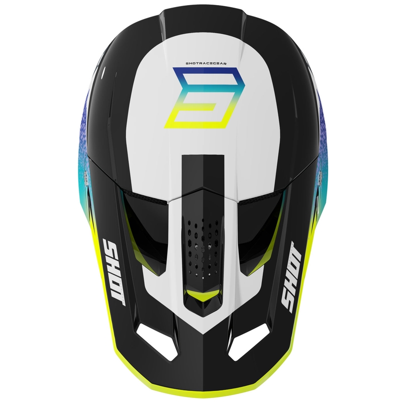 Motokrosová helma Shot Speed Hybrid lesklá fluo žlutá