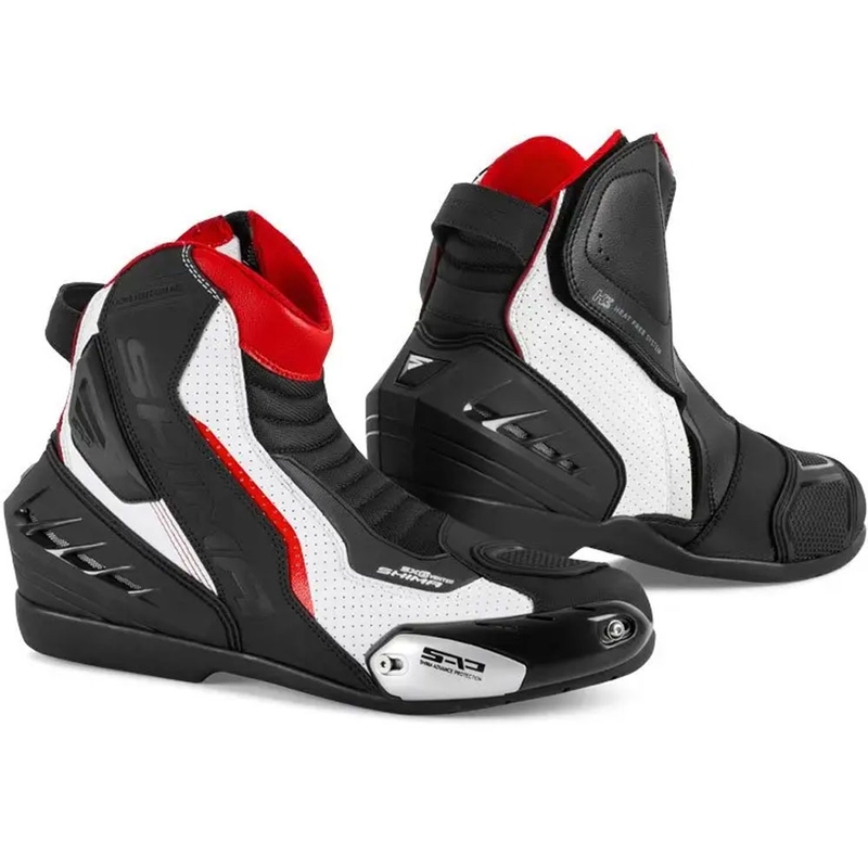 Bottes moto Shima SX-6 noir-blanc-rouge